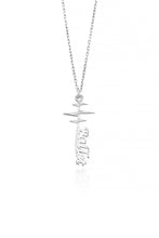 Ballet Pulse Necklace (Sterling silver)- A sterling silver heart beat hangs with the word Ballet written in a beautiful font at the bottom