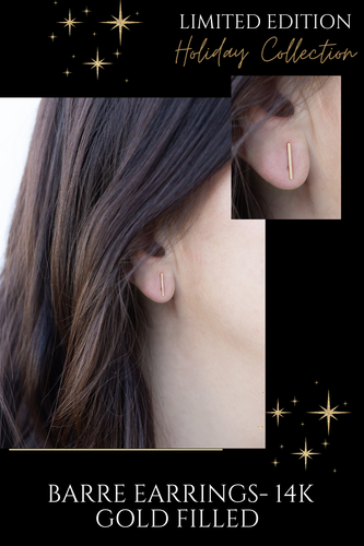 Gold Barre Earrings