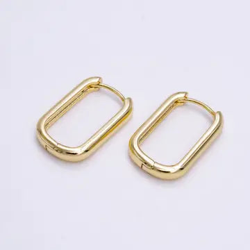 Oblong Huggie Earrings - GF