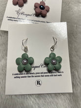 Flower With Pearl Center Earrings- ss