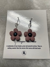 Flower With Pearl Center Earrings- ss