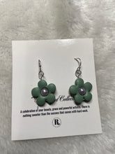 Flower With Pearl Center Earrings- ss