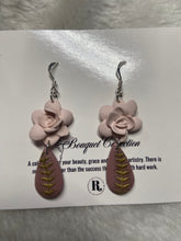 Floral & Leaf Drop Earring - SS