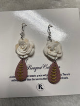 Floral & Leaf Drop Earring - SS