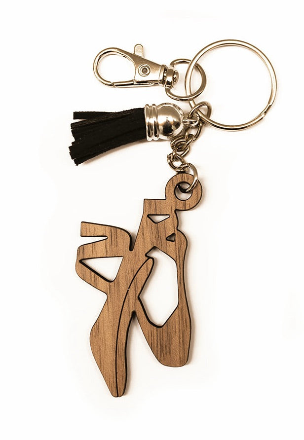 Key Chains / Dance Bag Tags Ballet Slippers (Maple)