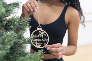 Santa's Favourite Dancer Christmas Tree Ornament